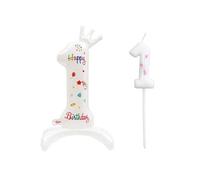 YSJCHEBS 1 Ballon Numéro 1 Et 1 Bougie Numéro 1, Décoration De Fête, Accessoires Photo, Bougie De Décoration De Gâteau