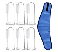 YSJCHEBS 1 Collier Rafraîchissant pour Animal De Compagnie, 6 Brosses À Dents en Silicone pour Animaux De Compagnie, Gilet Rafraîchissant pour Chien, Essentiels D'Été pour Chiens.