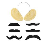 YSJCHEBS 1 Grand Bandeau d'oreille Et 6 Fausses Barbes, Accessoires De Jeu De Rôle, Déguisement Drôle, Fournitures De Fête Costumée