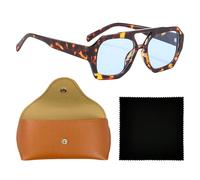 YSJCHEBS 1 Lunettes, 1 Boîte De Rangement, 1 Chiffon À Lunettes, Lunettes De Soleil Pour Femmes, Lunettes Irrégulières, Lunettes Mode Rétro, Lunettes Classiques Pour Femmes Et Hommes