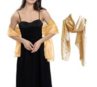 YSJCHEBS 1 Morceau D'Écharpe En Or Champagne, Écharpe Mince Respirante, Foulard Multi-Fonctionnel, Décoration De Vales