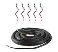 YSJCHEBS 1 Pièce De Serpent Simulé Noir Et 5 Pièces De Mini Serpents, Jouets Amusants, Serpents Jouets pour Enfants, Jouets d'animaux Simulés Créatifs
