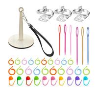 YSJCHEBS 1 Pièce Porte-Fil avec Dragonne Et 1 Jeu D'Outils De Tricot, Accessoires De Tricot, Outils De Tricot Créatifs, Porte-Fil Portable