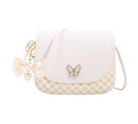 YSJCHEBS 1 Sac À Bandoulière Pour Femmes Et 1 Pendentif Nœud, Sac À Bandoulière À La Mode, Sac À Bandoulière Simple Et Mignon, Sac En Cuir Pu