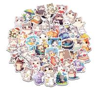 YSJCHEBS 100 Autocollants Chat, Autocollants Graffiti De Dessins Animés, Autocollants pour Enfants, Peuvent Être Utilisés pour Décorer des Cahiers, des Bouteilles d'eau Et des Valises