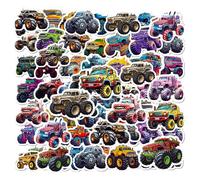 YSJCHEBS 100 Autocollants Monster-Truck, Autocollants De Dessins Animés Créatifs, Autocollants Intéressants, Cadeaux D'Autocollants pour Garçons