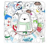 YSJCHEBS 100 Autocollants Ours Polaire, Autocollants De Dessin Animé Mignons, des Étuis De Téléphone Et des Bagages