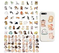 YSJCHEBS 100 Feuilles D'Autocollants Mignons pour Animaux De Compagnie, Autocollants d'animaux De Dessin Animé, Autocollants Décoratifs DIY, Autocollants pour Ordinateur Portable