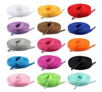 YSJCHEBS 15 Paires De Lacets Colorés, Polyester, 80 Cm, Multicolore