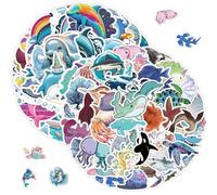 YSJCHEBS 150 Feuilles D’Autocollants De Dauphins D’Océan, D’Autocollants De Griffonnage D’Animaux Marins, D’Autocollants De Visage D’Animaux Marins, D’Autocollants De Poisson