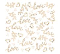 YSJCHEBS 150 Pièces De Disques en Bois De Mariage, Décorations De Table De Mariage, Décorations De Table De Mariage, Décorations en Bois, Décorations De Dispersion De Coeur en Bois