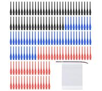 YSJCHEBS 150 Pièces De Pointes De Fléchettes en Plastique Et 1 Sac De Rangement, Accessoires De Fléchettes, Remplacement De Pointe De Fléchettes, Fabrication De Fléchettes