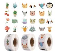 YSJCHEBS 1500 Autocollants D'Animaux Et De Fleurs, Style Cartoon, Floral, Papeterie, Intérieur, Animal, Botanique, Animé, Couleur, Stickers, Décalcomanies