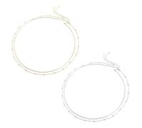 YSJCHEBS 2 Ensembles De Chaînes De Taille pour Femmes, Chaînes De Taille Polyvalentes, Chaînes De Taille À La Mode, Chaînes De Taille Simples, Chaînes De Corps, Accessoires Vestimentaires