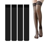YSJCHEBS 2 Paires De Bas, Bas Relevables Pour Femmes, Bas Hauts, Bas Hauts De Cuisse, Bas Résille Sexy, Bas Résille Super Durables Et Brillants, Collants Sexy, Bas En Dentelle Pour Femmes