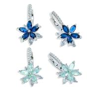 YSJCHEBS 2 Paires De Boucles d'oreilles Fleurs, Boucles d'oreilles Zircon, Boucles d'oreilles Élégantes, Boucles d'oreilles Femme, Boucles d'oreilles Créoles Femme, Accessoires Vestimentaires
