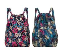 YSJCHEBS 2 Pièces Sacs À Dos Imprimés Végétaux, Sacs À Dos De Grande Capacité, Sacs À Dos Portables Légers, Sacs De Sport De Plein Air, Sacs À Dos Résistants À l'eau