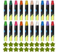 YSJCHEBS 20 Pièces De Craie sans Poussière Et 20 Pièces D'Aimants Étoiles, Outils De Dessin pour Enfants, Craies pour Enfants, Accessoires De Graffiti pour Tableau Noir