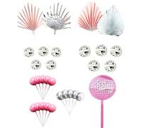 YSJCHEBS 29 Inserts De Gâteau Disco Et 1 Insert De Gâteau Disco, Décorations De Gâteaux Créatives, Accessoires De Gâteau De Mode