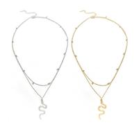 YSJCHEBS 2Pcs Serpent Slim Taille Pendentif, Chaîne De Ventre Or, Chaîne De Taille, Ceinture De Chaîne De Taille Pour Femmes, Chaîne De Taille Perlée En Couches Or, Chaîne De Taille De Plage