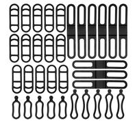 YSJCHEBS 34 Pièces Bandes De Feu Arrière De Vélo, Bandes De Silicone pour Éclairage De Vélo, Bandes De Fixation D'Éclairage De Vélo, Bandes en Caoutchouc, Accessoires De Feu Arrière De Vélo