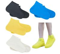 YSJCHEBS 4 Paires De Bottes De Pluie, Surchaussures Imperméables, Chaussures De Protection Contre La Pluie, Surchaussures Imperméables En Silicone, Surchaussures De Pluie, Surchaussures Réutilisables