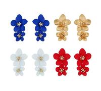 YSJCHEBS 4 Paires De Boucles D’Oreilles À Fleurs, Bohème, Alliage, Dangle, EARRING