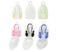 YSJCHEBS 6 Ensembles De Bouchons d'oreilles Pince-Nez, Accessoires D'Entraînement De Natation, Bouchons d'oreilles Pince-Nez en Silicone Souple, Accessoires De Natation pour Adultes Et Enfants