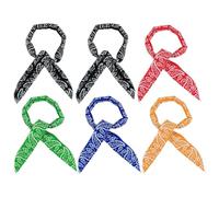 YSJCHEBS 6 Pièces Écharpe Rafraîchissante pour Le Cou, Écharpe Froide, Écharpe Rafraîchissante pour L'Extérieur, Écharpe Imprimée, Écharpe De Sport, Adaptée Au Fitness, Au Yoga Et À d'autres Sports