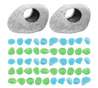 YSJCHEBS Aménagement Paysager D'Aquarium 2 Pièces, 1 Sac De Pierres Lumineuses, Décorations D'Aquarium, Décoration D'Aquarium, Accessoires D'Aquarium, Pierres D'Aquarium, Petits Ornements D'Aquarium
