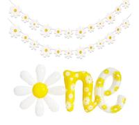 YSJCHEBS Ballon Marguerite d'un an, 1 Bannière De Marguerite, Drapeau De Ballon De Réception-Cadeau pour Bébé, Décoration d'anniversaire Marguerite, Décoration D'Arrière-Plan De Fête 1 Pièce