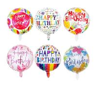YSJCHEBS Ballons De Fête D’Anniversaire 6Pcs, Ballons en Papier D’Aluminium, Ballons Colorés, Disposition De Scène De Fête, Ballons De Décoration De Fête, Accessoires Photo De Fête