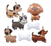 YSJCHEBS Ballons sur Le Thème du Chien 7 Pièces, Ballons De Chien Mignons, Ballons d'animaux Créatifs, Ballons De Décoration De Fête, Jouets Gonflables pour Enfants