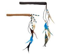 YSJCHEBS Bandeaux en Plumes Style Boho, 2 Pièces, Accessoires pour Vêtements, Bandeaux Vintage, Couvre-Chef De Fête