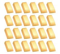 YSJCHEBS Boîte À Bonbons De Barre D’Or 24Pcs, Boîte-Cadeau De Fausse Barre D’Or, Boîte-Cadeau Pliable De Fausse Barre D’Or, Boîte De Bonbons De Mariage, Boîte-Cadeau De Fête Au Trésor Pirate
