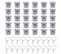 YSJCHEBS Breloques Koala 30 Pièces, Porte-Clés 20 Pièces, Porte-Clés Koala, Koalas en Résine, Décoration De Charme De Sac, Accessoires De Bijoux À Faire Soi-Même