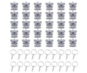 YSJCHEBS Breloques Koala 30 Pièces, Porte-Clés 20 Pièces, Porte-Clés Koala, Koalas en Résine, Décoration De Charme De Sac, Accessoires De Bijoux À Faire Soi-Même