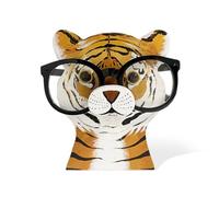 YSJCHEBS Cadre De Lunettes Tigre 1 Pièce, Cadre De Lunettes en Bois, Cadre De Lunettes Créatif, Ornements De Bureau Intéressants, Support De Lunettes