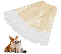 YSJCHEBS Coton-Tige pour Animaux De Compagnie, 150 Pièces, Tampons De Nettoyage pour Animaux De Compagnie, Outils De Nettoyage des Oreilles, Produits De Soins des Oreilles pour Animaux De Compagnie