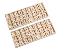 YSJCHEBS Ensemble Alphabet 2 Pièces avec Plateau, Signe Majuscule, Ensemble Alphabet, Ensemble Alphabet Artisanal, Ensemble Alphabet en Bois pour L'Apprentissage, La Décoration, Le Bricolage