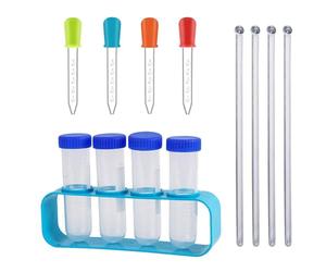 YSJCHEBS Ensemble D'Expérimentation pour Enfants De 13 Pièces, Ensemble D'Expérimentation Scientifique Créative, Pipette pour Enfants, Jouet Pédagogique pour Enfants, Kit Scientifique À Domicile