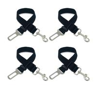 YSJCHEBS Harnais pour Animaux De Compagnie 4 Pièces, Ceinture De Sécurité De Voiture pour Chien Britannique, Harnais Fixe Réglable, Clip De Harnais pour Chien, Accessoires pour Chiens