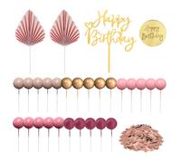YSJCHEBS Inserts De Gâteau 29 Pièces Et Pépites De 10G, Décorations De Gâteaux, Décorations De Gâteaux pour Femmes, Fournitures De Fête d'anniversaire