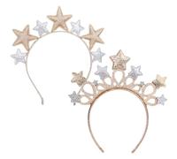 YSJCHEBS Lot De 2 Bandeaux Étoiles, Bandeaux Étoiles À Paillettes, Bandeaux Couronne, Jolis Bandeaux pour Enfants, Accessoires pour Cheveux De Vacances pour Enfants Et Adultes.