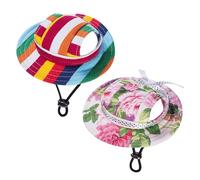 YSJCHEBS Lot De 2 Chapeaux De Soleil pour Animaux De Compagnie, Chapeaux De Protection Solaire Respirants, Chapeaux Décontractés À La Mode pour Animaux De Compagnie, Chapeaux De Chat Réglables