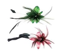 YSJCHEBS Lot De 2 Corsage En Plumes, Corsage Élégant, Corsage Classique À La Mode, Accessoires Vestimentaires, Adapté Pour Les Mariages, Fêtes, Bals, Etc.