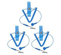 YSJCHEBS Lot De 3 Bracelets Antistatiques, Bracelets Antistatiques Réglables, Bracelets en PVC Mis À La Terre pour Décharger L'Électricité Statique, Bracelets Réutilisables