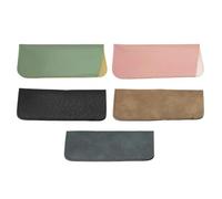 YSJCHEBS Lot De 5 Sacs À Lunettes En Cuir Pu, Sacs À Lunettes Portables, Sacs À Lunettes Simples Et Tendance, Sacs À Lunettes Imperméables, Accessoires Pour Lunettes