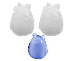YSJCHEBS Moule D’Ours en Silicone 2Pcs, Moule en Cristal D’Ours, Moule D’Ours Tridimensionnel, Moule D’Ours De Dessin Animé Mignon, Moule De Décoration De Bricolage, Moule D’Artisanat en Résine Époxy