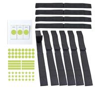 YSJCHEBS Pack De 10 Sangles Fixes Kart Et 1 Autocollant Logo Phosphorescent, Sangles Réglables, Sangles en Nylon, Sangles Adhésives